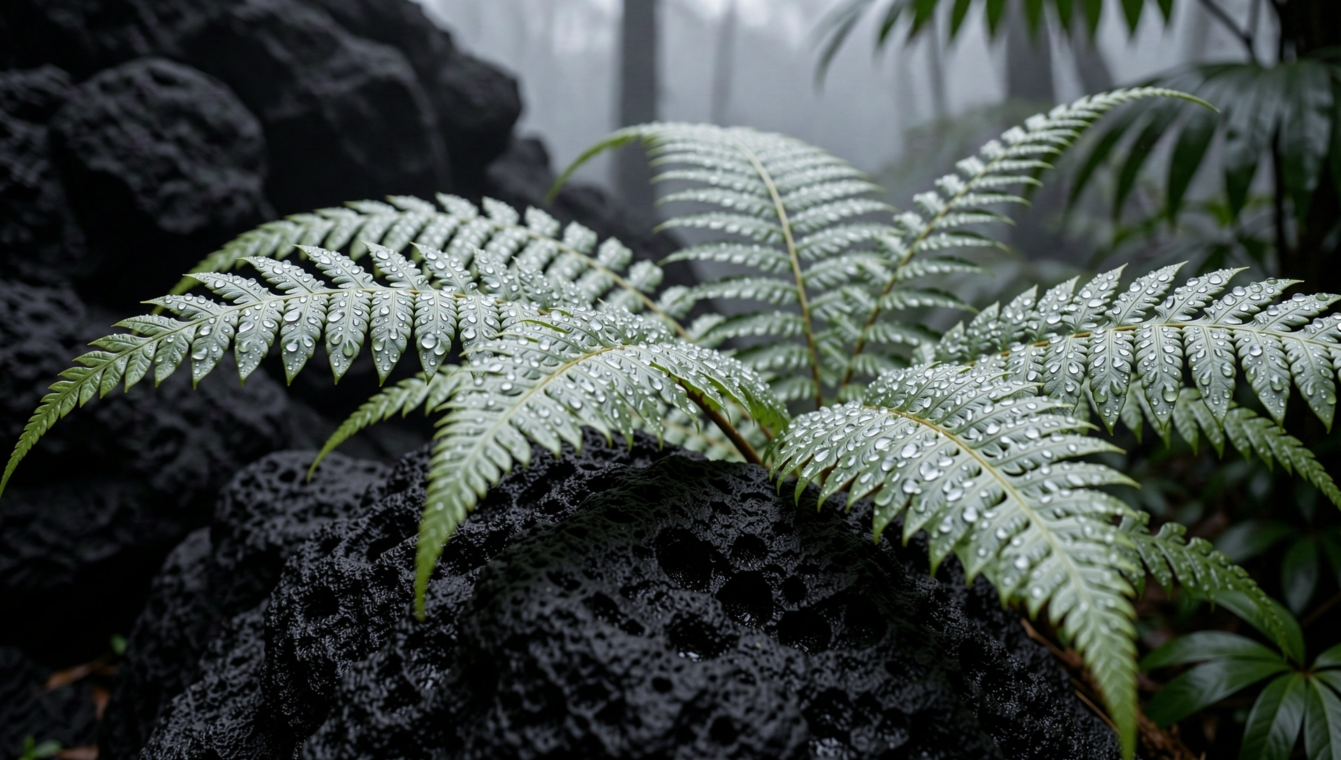 Lush Indonesian botanical environment